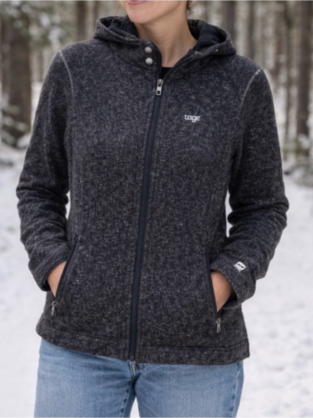 Orage Women’s Wool Full Zip Hoodie